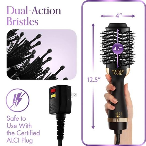 Professional Hair Dryer Brush for Women, 2 in1 Volumizing Brush Dryer,Oval Brush - Picture 3 of 6
